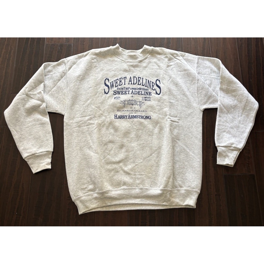 Sweet Adelines Sweatshirt Adult XL Vintage 1990s Gray Blue Fruit of the Loom